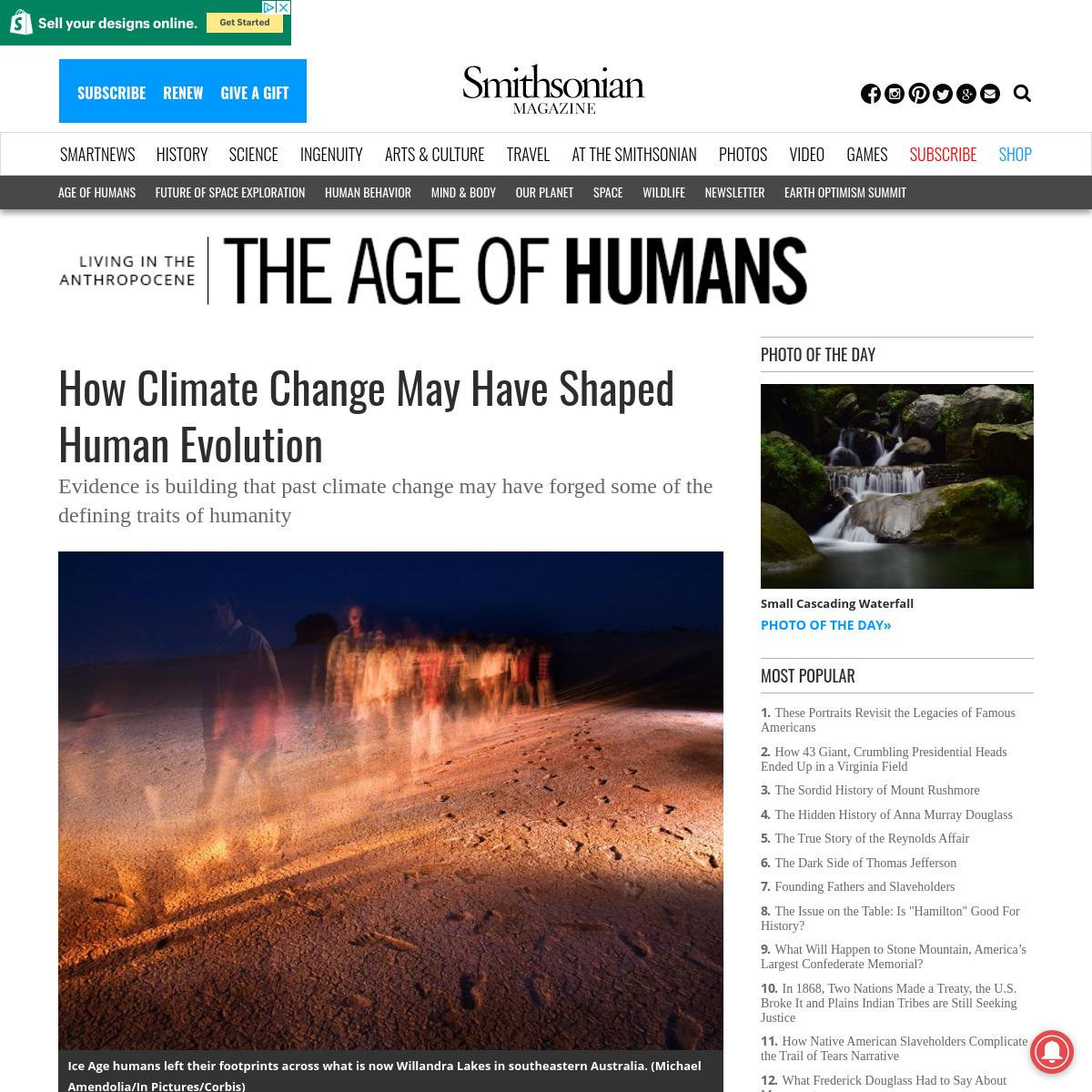 Resources :: How Climate Change May Have Shaped Human Evolution ...