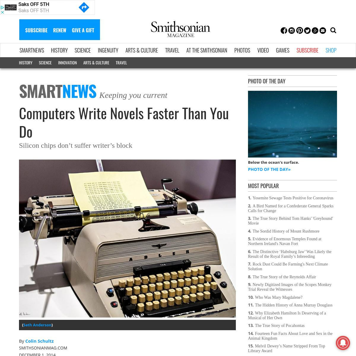 Resources Computers Write Novels Faster Than You Do Smithsonian resources-computers-write-novels-faster-than-you-do-smithsonian