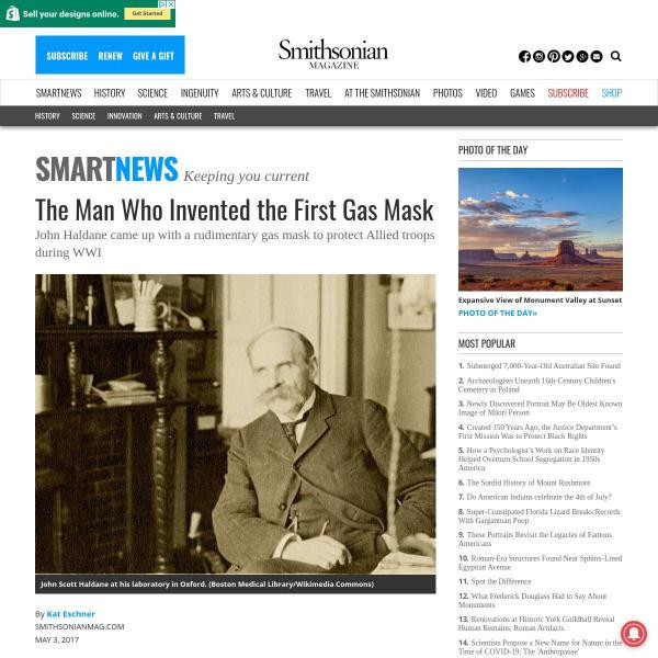 Resources The Man Who Invented the First Gas Mask Smithsonian Learning Lab