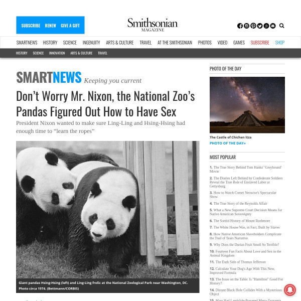 Resources :: Don't Worry Mr. Nixon, the National Zoo's Pandas Figured