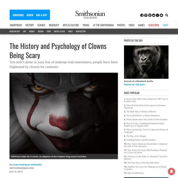 The History and Psychology of Clowns Being Scary