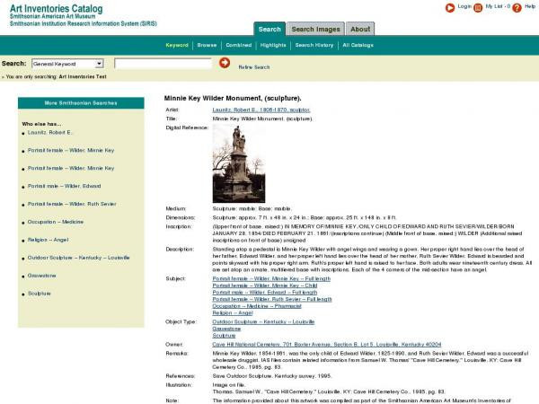 Resources :: Minnie Key Wilder Monument, (sculpture) | Smithsonian Learning  Lab