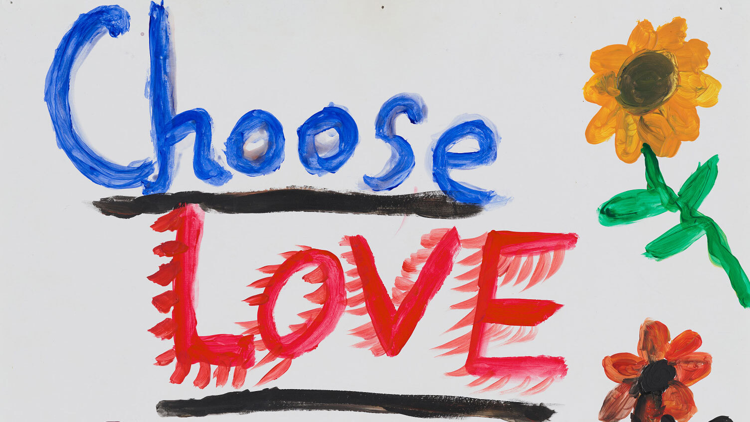 Sign with "Choose Love"
