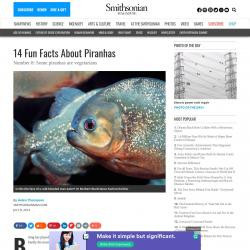 Resources :: 14 Fun Facts About Piranhas | Smithsonian Learning Lab