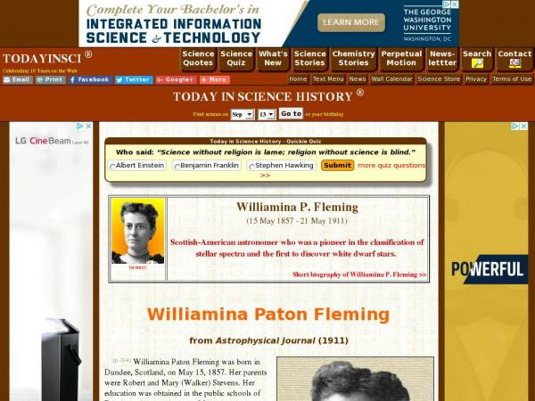 Collections :: Williamina Fleming: Discoveries And Biographical ...